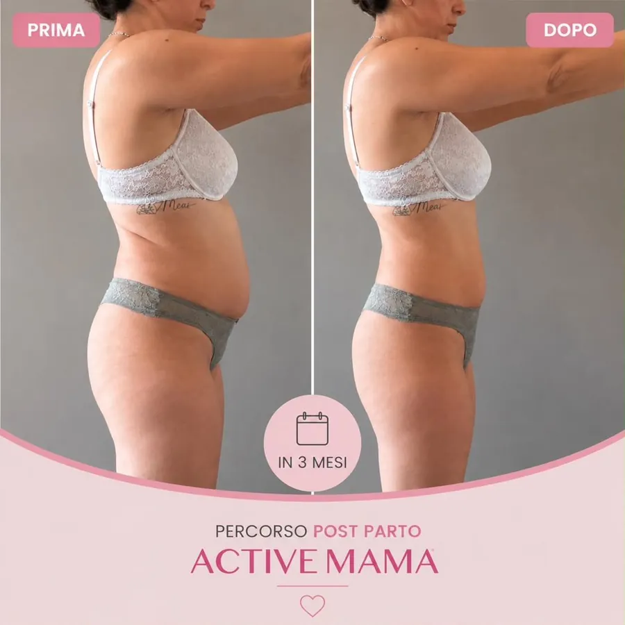 Risultato di una cliente ActiveMama: confronto prima e dopo